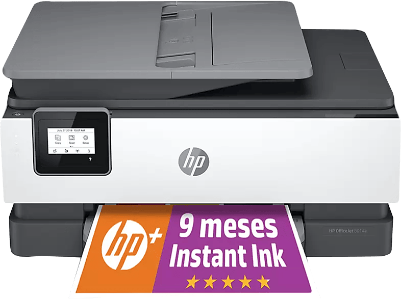 Impresora Multifunción HP OfficeJet 8014e WiFi color 9 meses Instant Ink con HP+ doble cara HP Smart App