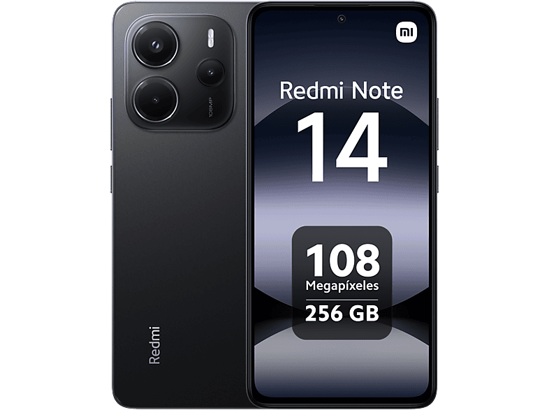 Xiaomi Redmi Note 14 Negro medianoche 256 GB 8 GB RAM 6.67 AMOLED FHD+ MediaTek Helio g99-Ultra 5500 mAh