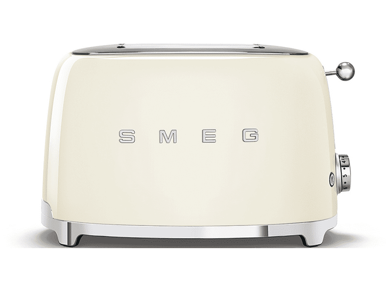 Smeg TSF01CREU 950 W 2 rebanadas 2 ranuras 50's Style Acabado brillante Crema