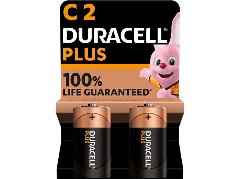 Duracell Plus C 2 unidades 1.5 V LR14 MN1400 Negro