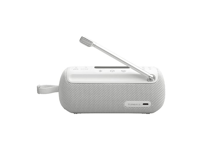 JBL Tuner 3 7W Potencia Señal FM/DAB/DAB+ 12h Autonomía Resistencia IP68 USB-C Blanco