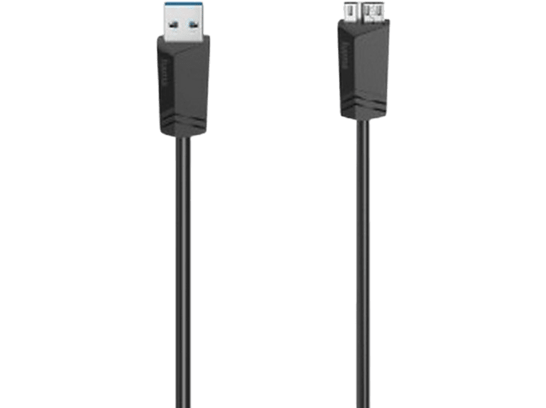 Hama 00200626 De MicroUSB a USB-A 0.75 m USB 3.0 Negro