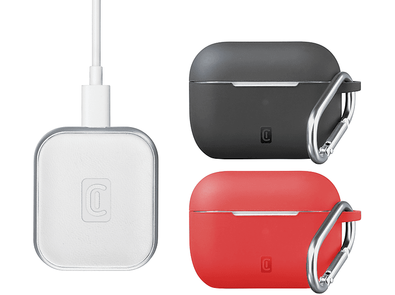 CellularLine Power Base Wireless Charger Para Airpods Pro Inalámbrico Multicolor + 2 Fundas