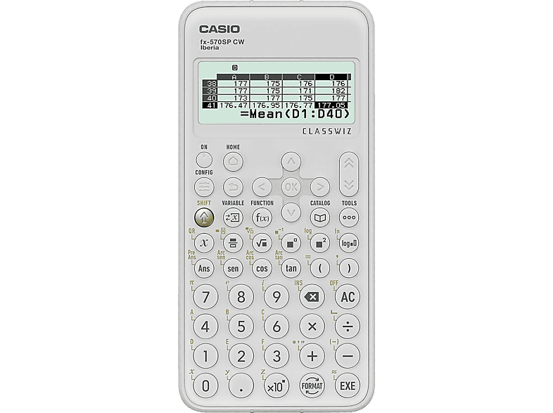 Casio FX-991SPCW Más de 570 funciones Pantalla alta resolución 5 idiomas Blanco