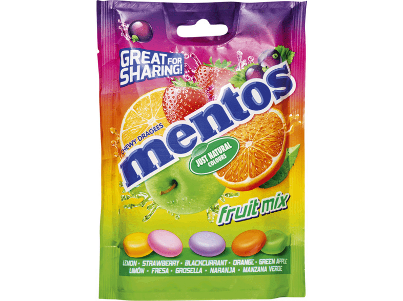 Mentos Fruit Mix Sabores variados 160g