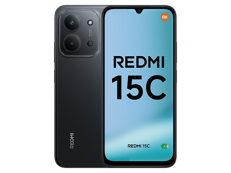 Xiaomi Redmi 15C Negro medianoche 256GB 4GB RAM 6.9 HD+ MediaTek Helio G81-Ultra 6000 mAh