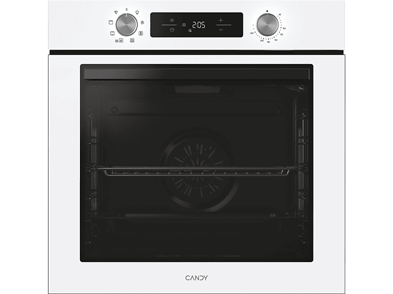 Candy Bake 600 Convección + Ventilador Hidrolítico 78 l 59.5 cm Alto y Ancho 9 Funciones de Cocción Blanco