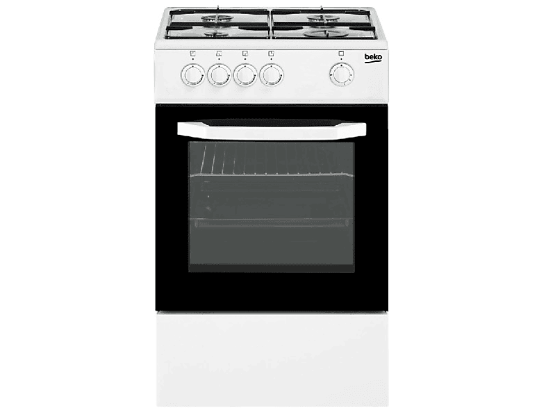 Beko CSG 42009 DW Encimera Gas Butano (opc. G. Natural) 4 quemadores Horno de gas Blanco