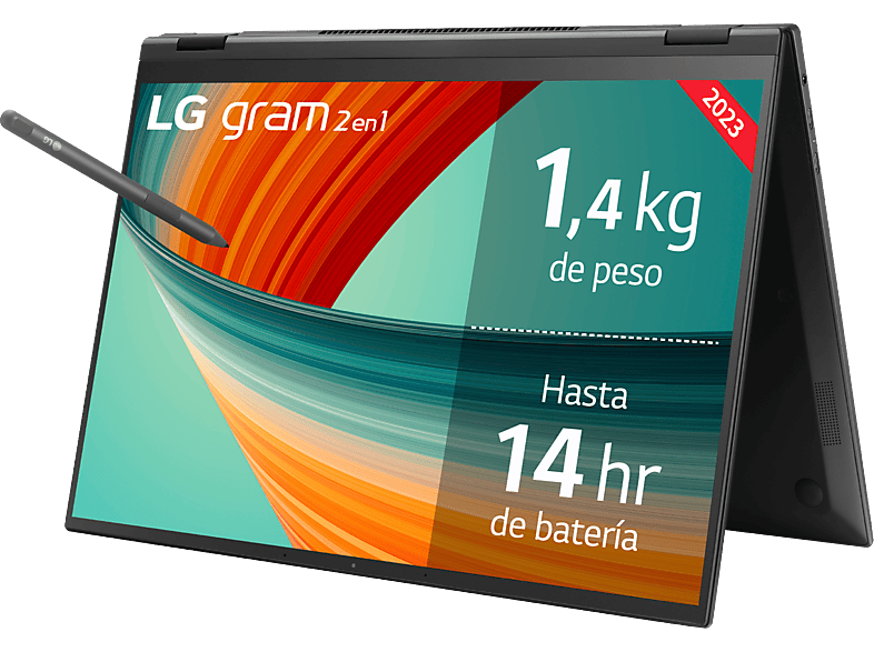 LG 16T90R-G.AA75B 16 WQXGA Intel® Evo™  Core™ i7-1360P 16GB RAM 512GB Windows 11 Home Negro