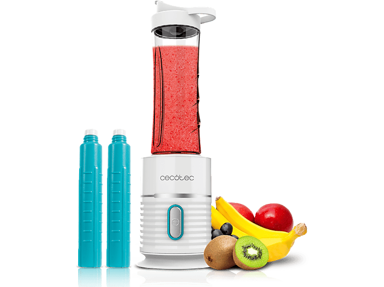 Cecotec Power Titanium 500 EasyGo Portátil 500 W 2 Vasos 600 ml Incluye tubos refrigeradores Blanco
