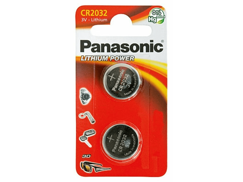 Panasonic CR-2032EP/2B Alcalino 3V Litio