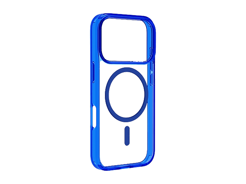 CellularLine ICONIC MAG Para iPhone 17 Pro Max Ultrarresistente MagSafe Azul y Transparente