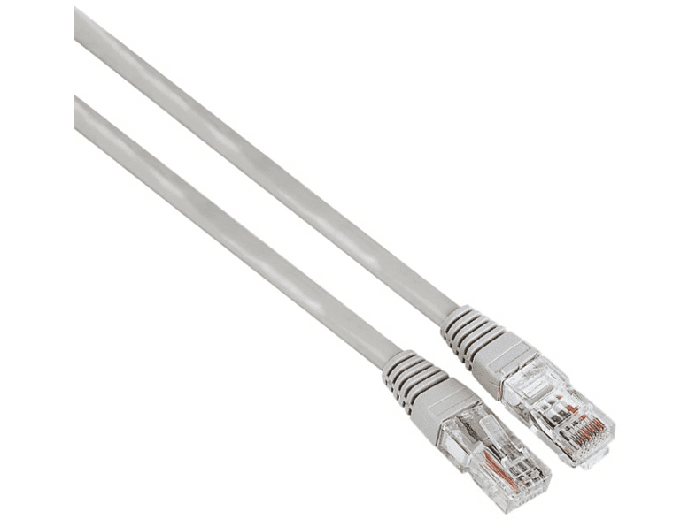 Hama 00200910 3 m 1 GBit/s U/UTP CAT 5e Enchufe RJ45 Gris