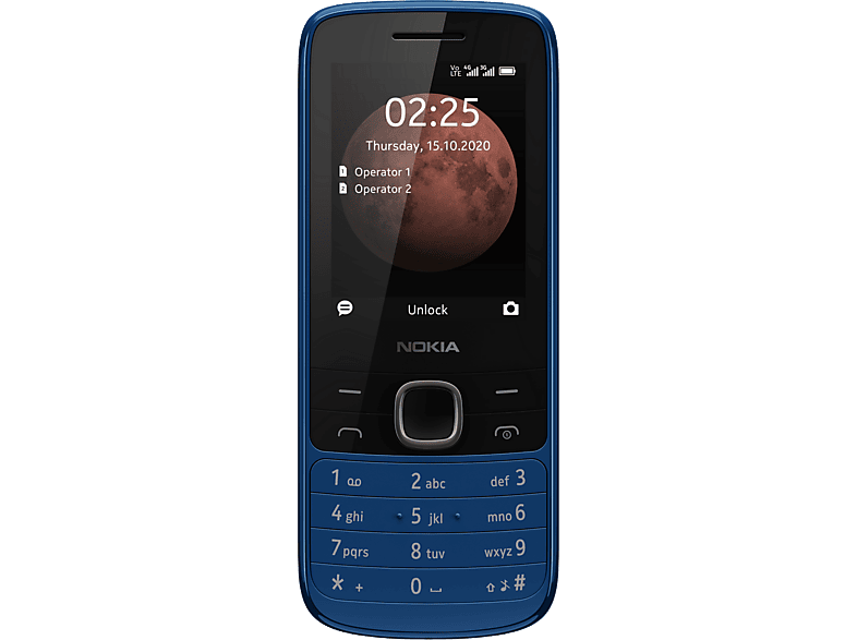 Nokia 225 Azul 128MB Capacidad Memoria 64MB RAM  1450mAh S30+ 2.4” QVGA Bluetooth Radio MP3