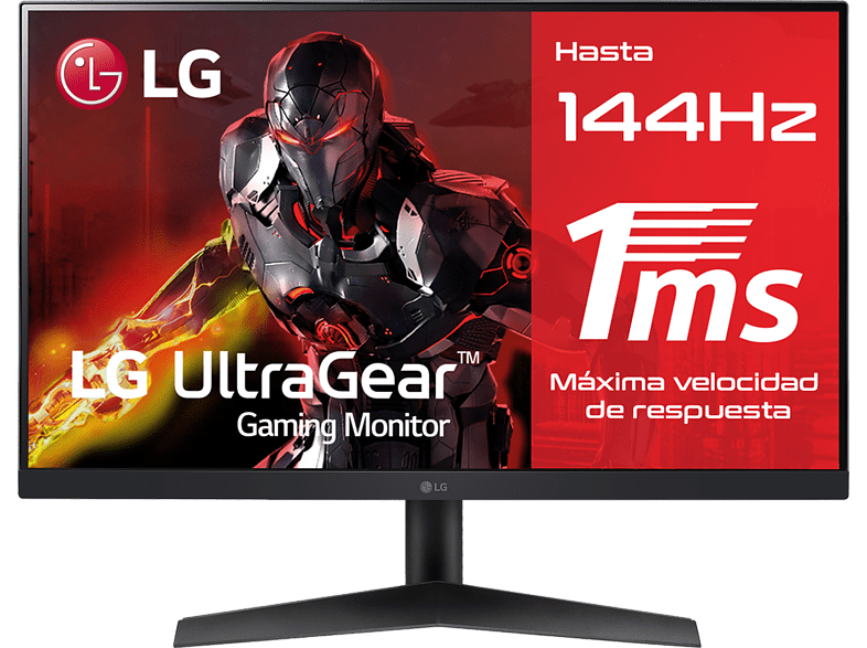 LG 24GN60R-B 23,8 Full-HD 1 ms 144Hz HDMI x2  Display Port x1 Negro