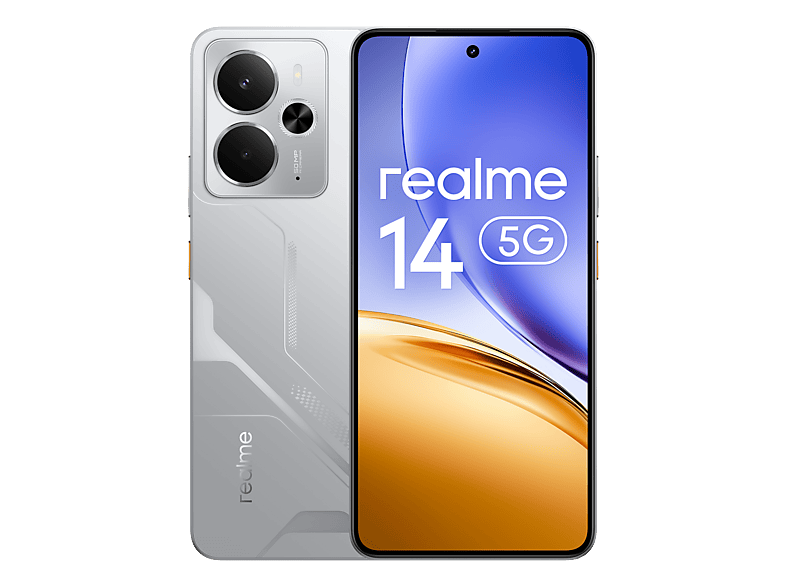 realme 14 5G Silver 256 GB 12 GB 6.67 AMOLED 120 Hz Snapdragon 6 Gen 4 6000 mAh