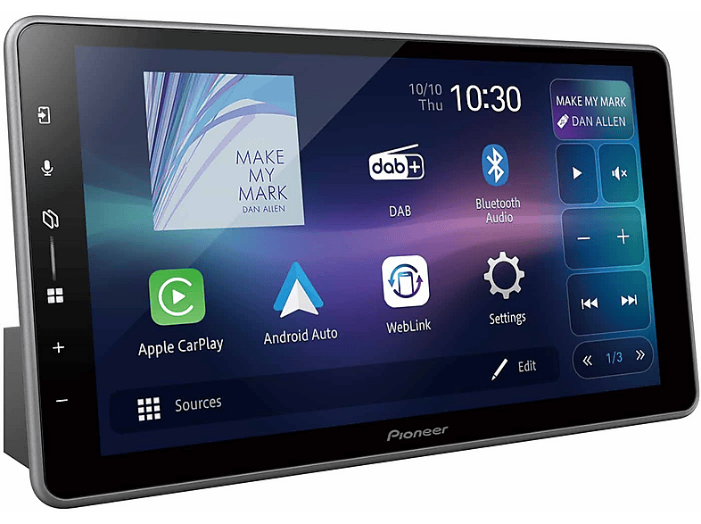 Pioneer SPH-DA97DAB-UNI 9 1x USB Wi-Fi Android Auto™ y Apple CarPlay® 1-DIN Negro