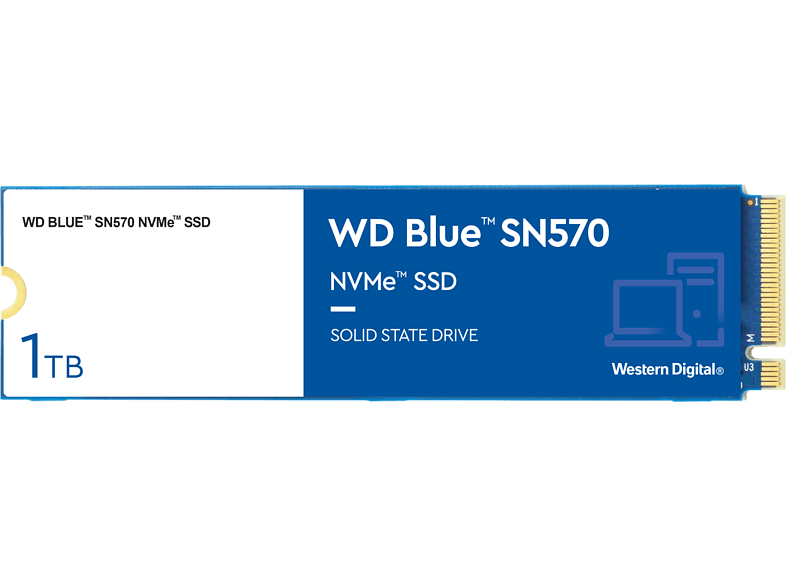 Western Digital  WD Blue SN570 NVMe SSD Lectura 3500 MB/s M.2 2280 Azul