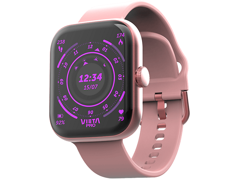 Vieta Beat 7 AMOLED 1.96 Aleación de zinc Bluetooth Autonomía 168 h IP67 Rosa