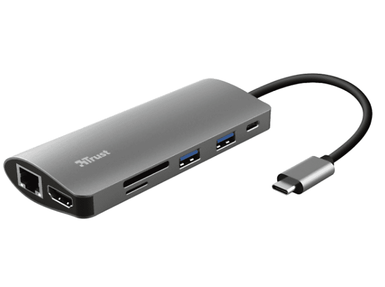 Trust 23775 Dalyx 7-in-1 USB-C Multiport 7 Puertos Plata