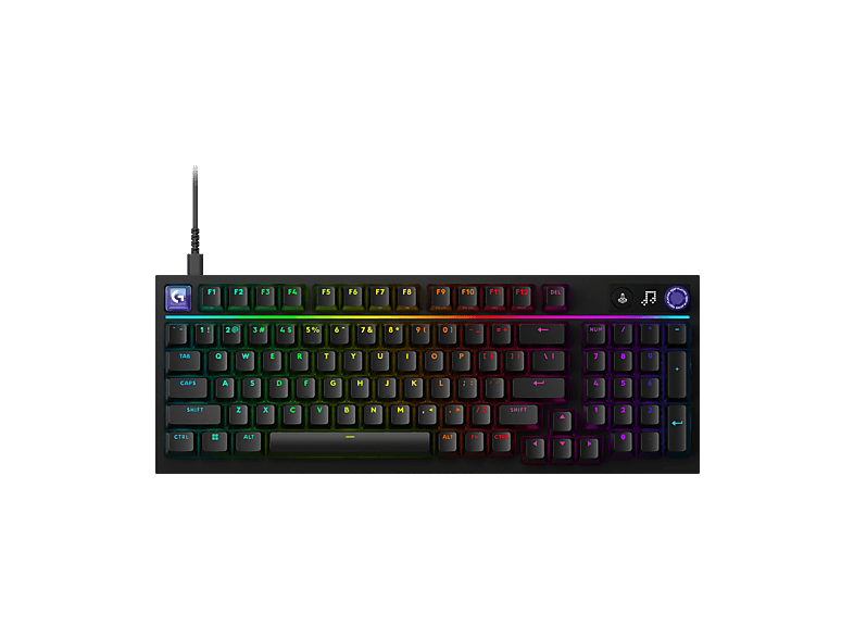 Logitech G G316 X 98 Cable 8 kHz Pantalla LED Interruptores intercambiables Teclas de PBT personalizables PC-Mac RGB Negro