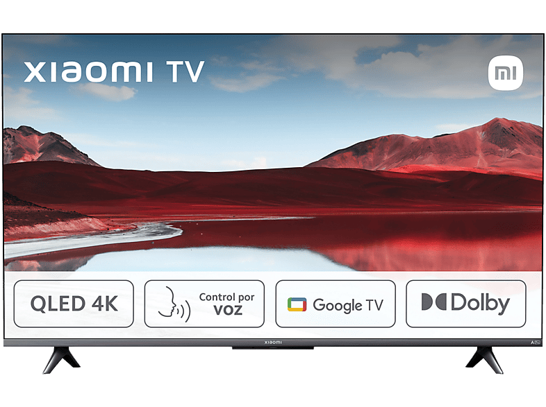 Xiaomi A PRO 2025 43 QLED 4K Smart TV (Google TV) Dolby Vision Control por voz Black