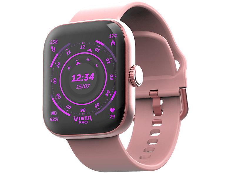 Vieta Beat 7S AMOLED 1.75 Aleación de zinc Bluetooth Autonomía 240 h IP67 Rosa