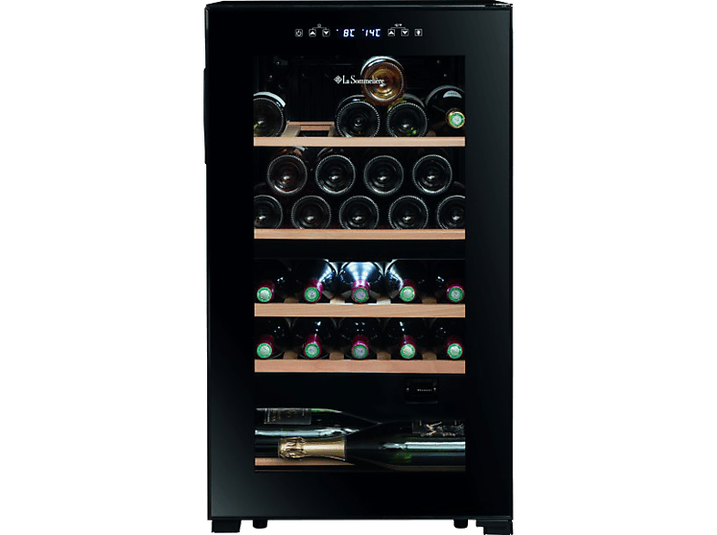 La Sommeliere SLS32DZBLACK Tratamiento UV 5 - 18°C 32 botellas Sin escarcha Negro