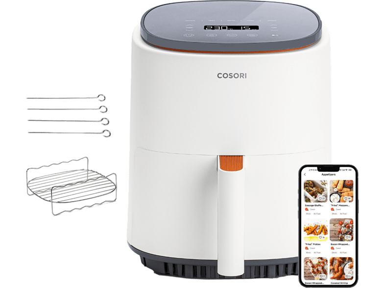 Cosori Lite Chef Edition 1500 W 3.8 litros 7 modos cocinado Pantalla LED táctil Blanco