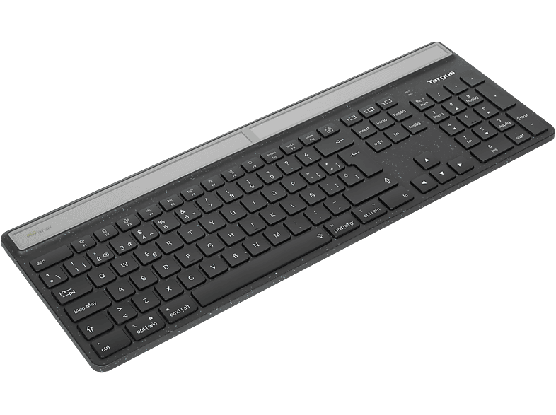 Targus AKB868ES EcoSmart Solar Keyboard Antimicrobiano Bluetooth Full Size USB-C Negro