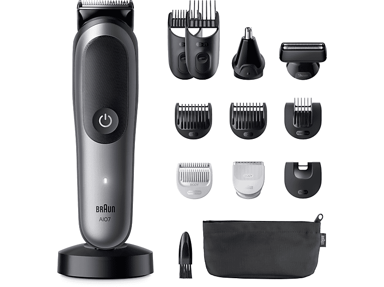 Braun Recortadora todo en 1 Series 7 AIO7560 Kit De Styling 13 en 1 Lámina ProBlade AutoSense Wet& Dry Gris