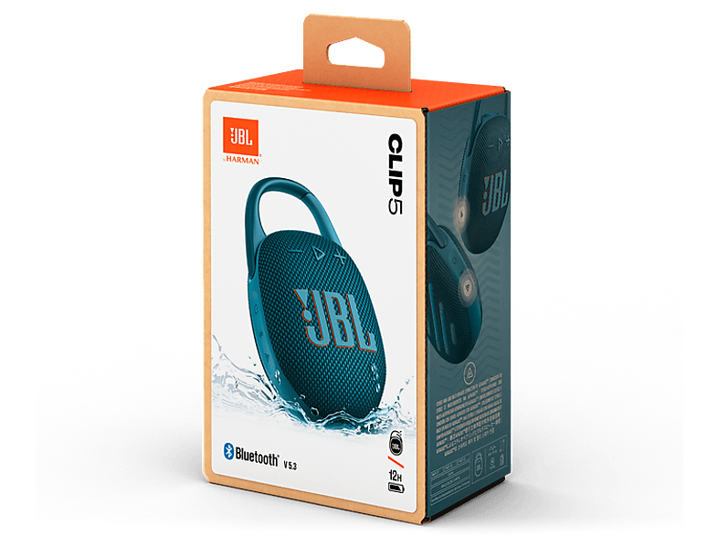 JBL Clip 5 7 W Bluetooth 12 h Autonomía Resistente al Agua Wireless Blue