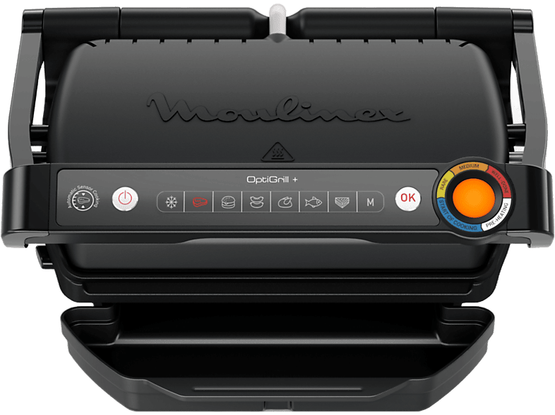 Moulinex OptiGrill+ GI717810 2000 W 6 Programas Automáticos 3 Niveles de cocción 4 Temperaturas Planchas Antiadherentes Negro