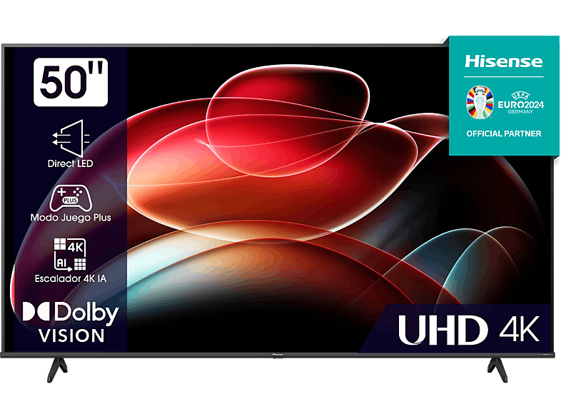 Hisense 50A6K UHD 4K Quad Core/MT9602 Smart TV Dolby Vision Control por Voz Negro