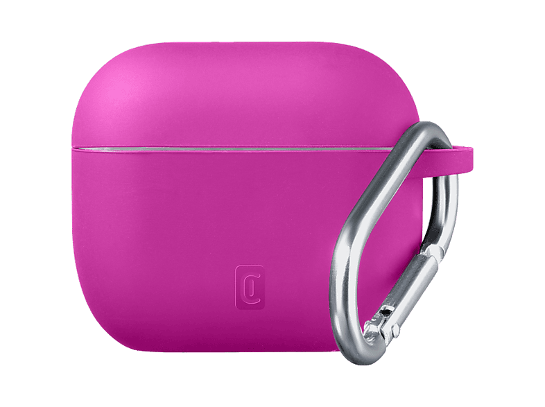 CellularLine Bounce Compatible con AirPods Pro 3 Silicona Con Gancho Rosa