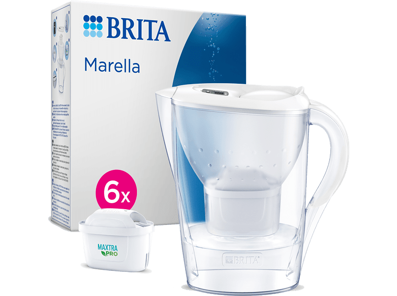 Brita Marella + 6 filtros Maxtra PRO All-in-1 2.4 l  Blanco