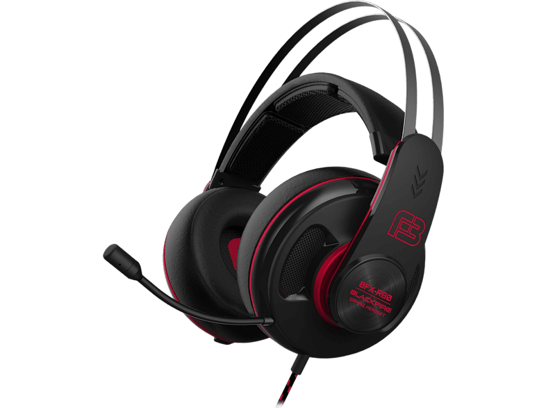 Ardistel Blackfire BFX-R80 para PS4/PS5 Jack 3.5 mm Negro y Rojo
