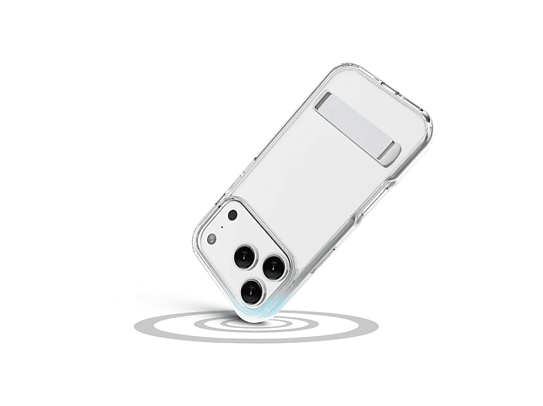 CellularLine CLEAR STAND Para iPhone 17 Pro Esquinas reforzadas Anti-amarilleo Con soporte integrado Antibacteriana Transparente