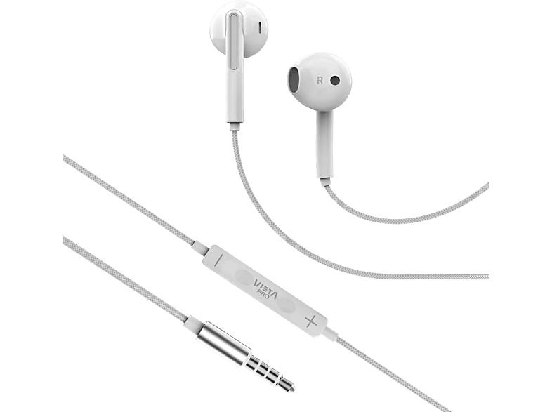 Vieta Pro Cozy 2 Intraurales Micrófono y control multimedia integrado Minijack 3.5 mm Blanco
