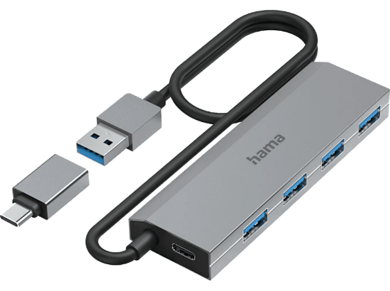 Hama 00200138 4 Conexiones 5 Gbit/s Antracita