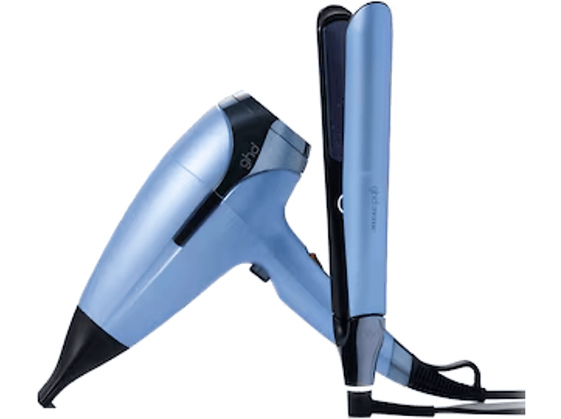 ghd Kit Deluxe Iced Incluye Secador y Cofre Cerámica 185 °C Tecnología HD motion-responsive™ Azul Gélido