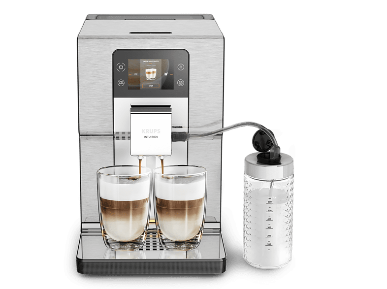 Krups Intuition Experience + EA877D10 1550 W 15 bar 3 L 8 perfiles 3 temp. 2 tazas  Pantalla táctil OLED Metal