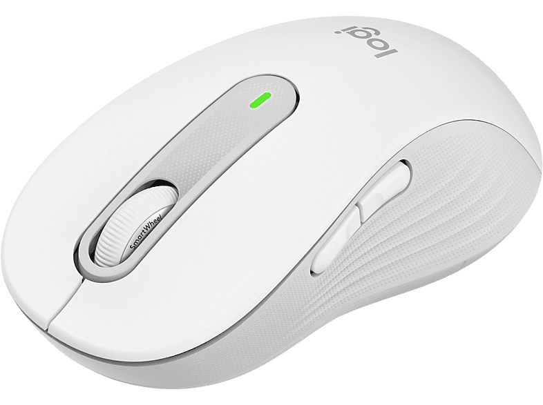 Logitech Signature M650 Para manos grandes Bluetooth-USB Clics silenciosos Windows macOS Personalizable Blanco
