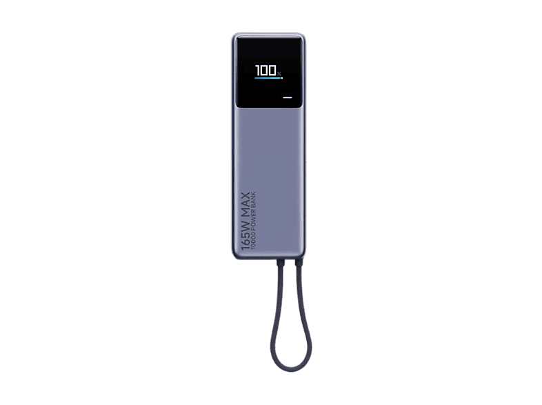 Xiaomi PB1165M 10000 mAh 1x USB-C 165W Cable Integrado Pantalla Inteligente a Color Gris metálico