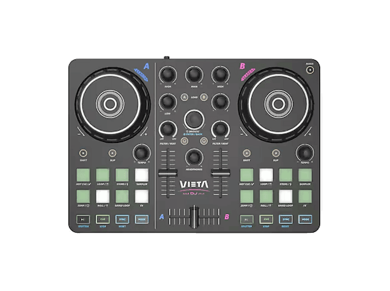 Vieta Pro Vega 2 Canales USB-C y Minijack 3.5mm Tarjeta de Sonido Integrada Negro