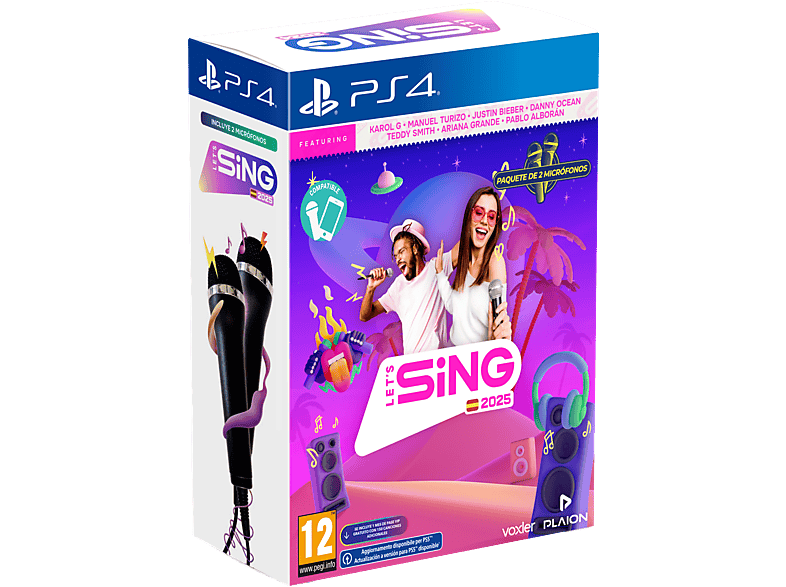 PS4 Let's Sing 2025 + 2 micrófonos