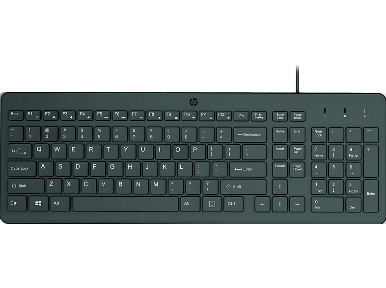 HP Teclado con cable HP 150 Por Cable Indicadores LED Negro