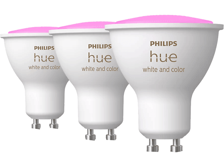 Philips Hue GU10 Pack 3 4.3W Blanco y colores Bluetooth Control por voz