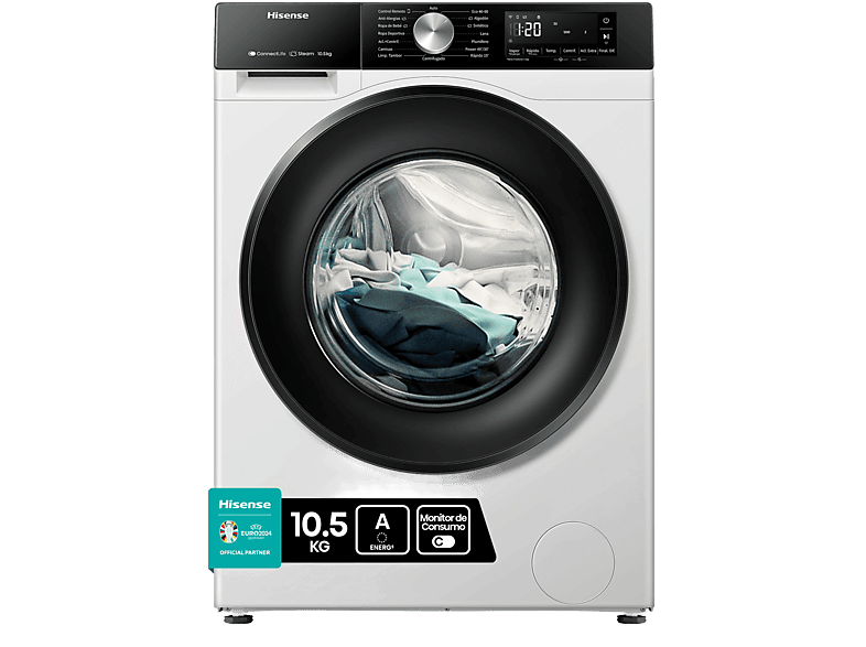 Hisense WF3S1043BW3 10 kg 1400 rpm 19 programas A-20% WiFi Blanco