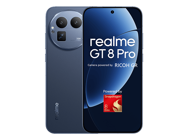 realme GT8 Pro Azul 512GB 16GB RAM 6.79 AMOLED 144Hz Cámara RICOH GR Snapdragon 8 Elite Gen 5 7000 mAh + 120W carga rápida